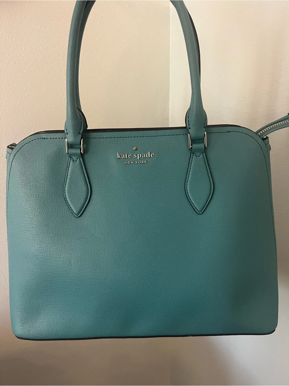 Kate Spade New York Darcy Small Satchel Bag - Stone Blue Leather